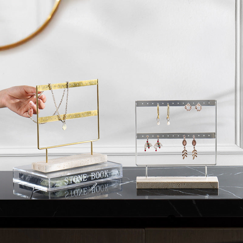 Aria Travertine Jewelry Rack