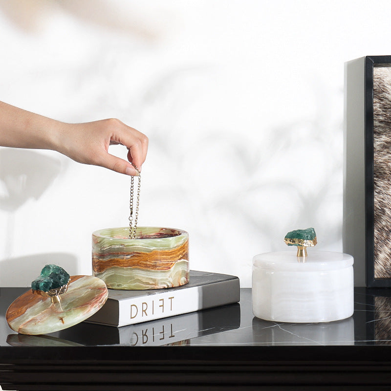 Solara Marble Storage Jar