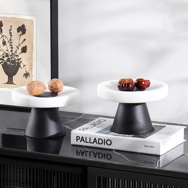 White Travertine Pedestal Stand