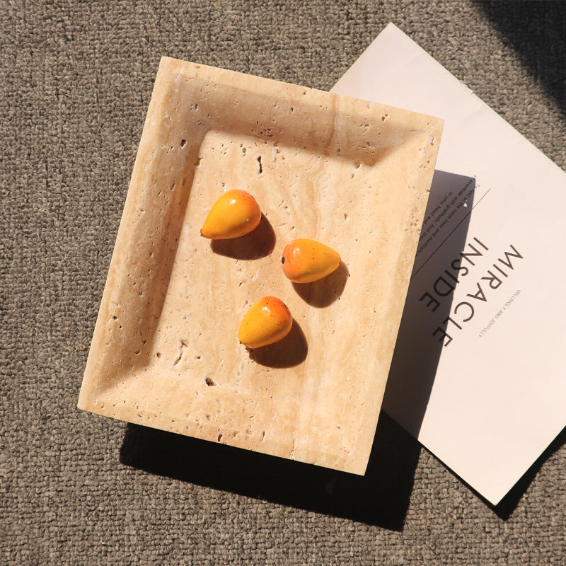 Travertine Rectangular Fruit Tray
