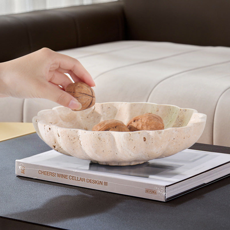 Travertine Scallop Tray