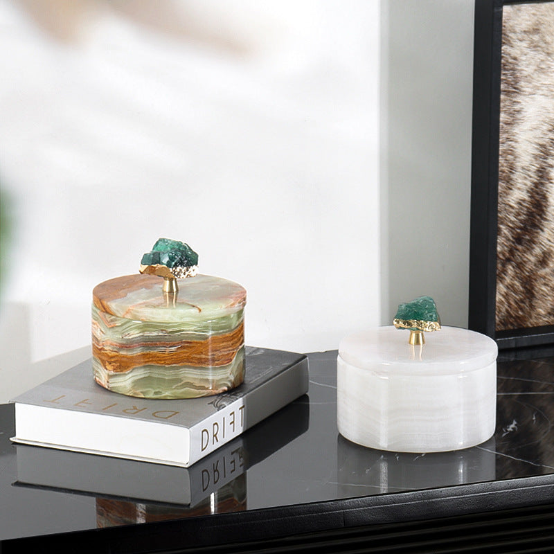 Solara Marble Storage Jar