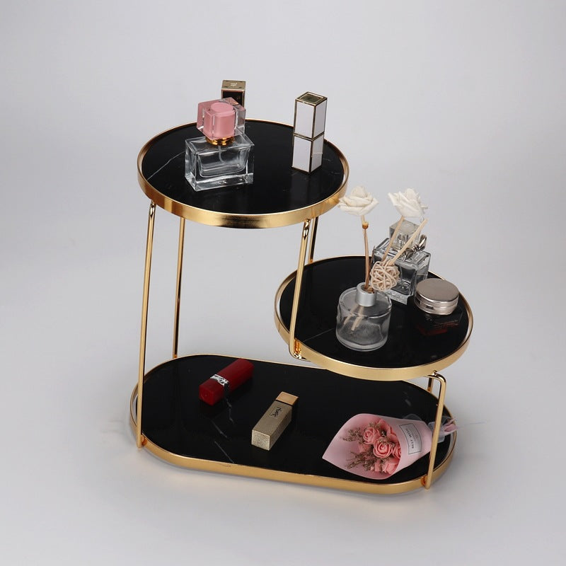 Regalia Oval Marble Double Tray