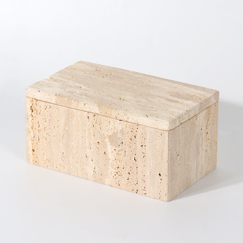 Travertine Jewelry Box – Natural Stone Storage