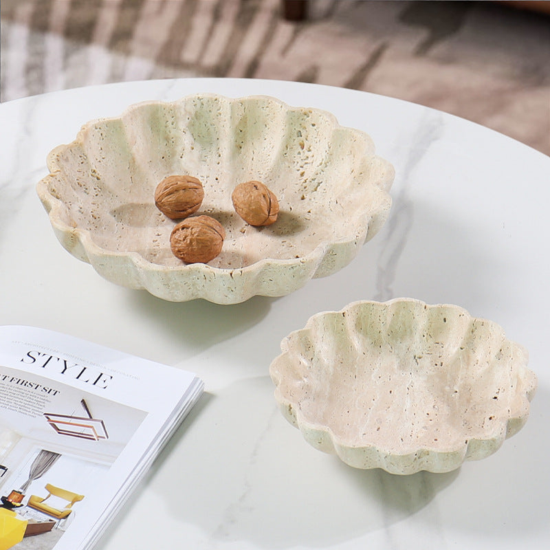 Travertine Scallop Tray