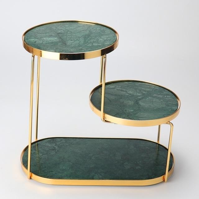 Regalia Oval Marble Double Tray