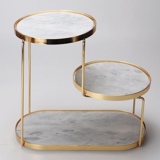 Regalia Oval Marble Double Tray