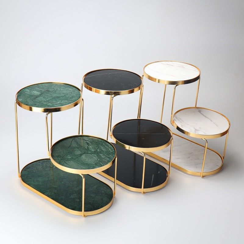 Regalia Oval Marble Double Tray