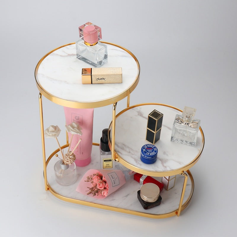 Regalia Oval Marble Double Tray