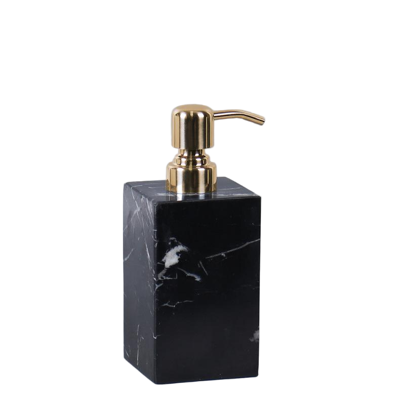 Luxury Marble Lotion Bottle – Solid Stone with Metal Pump