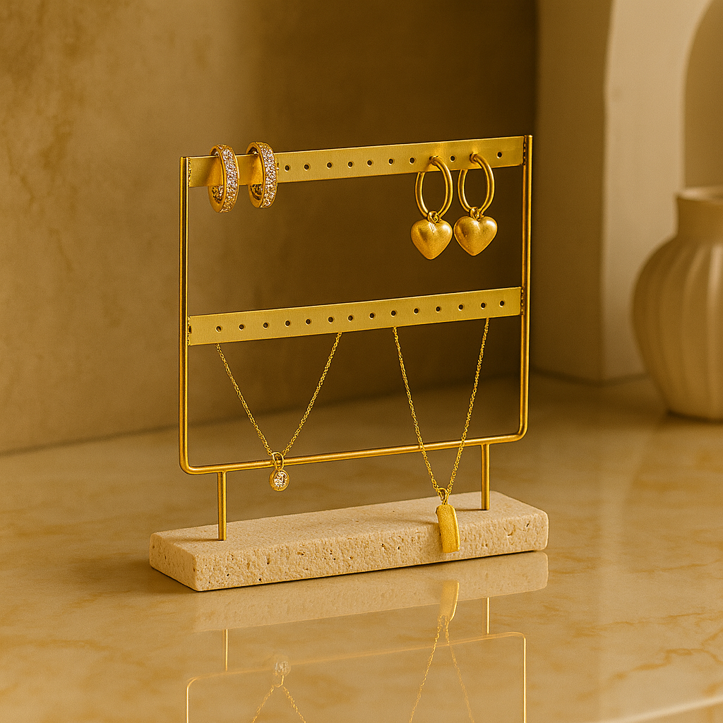 Aria Travertine Jewelry Rack