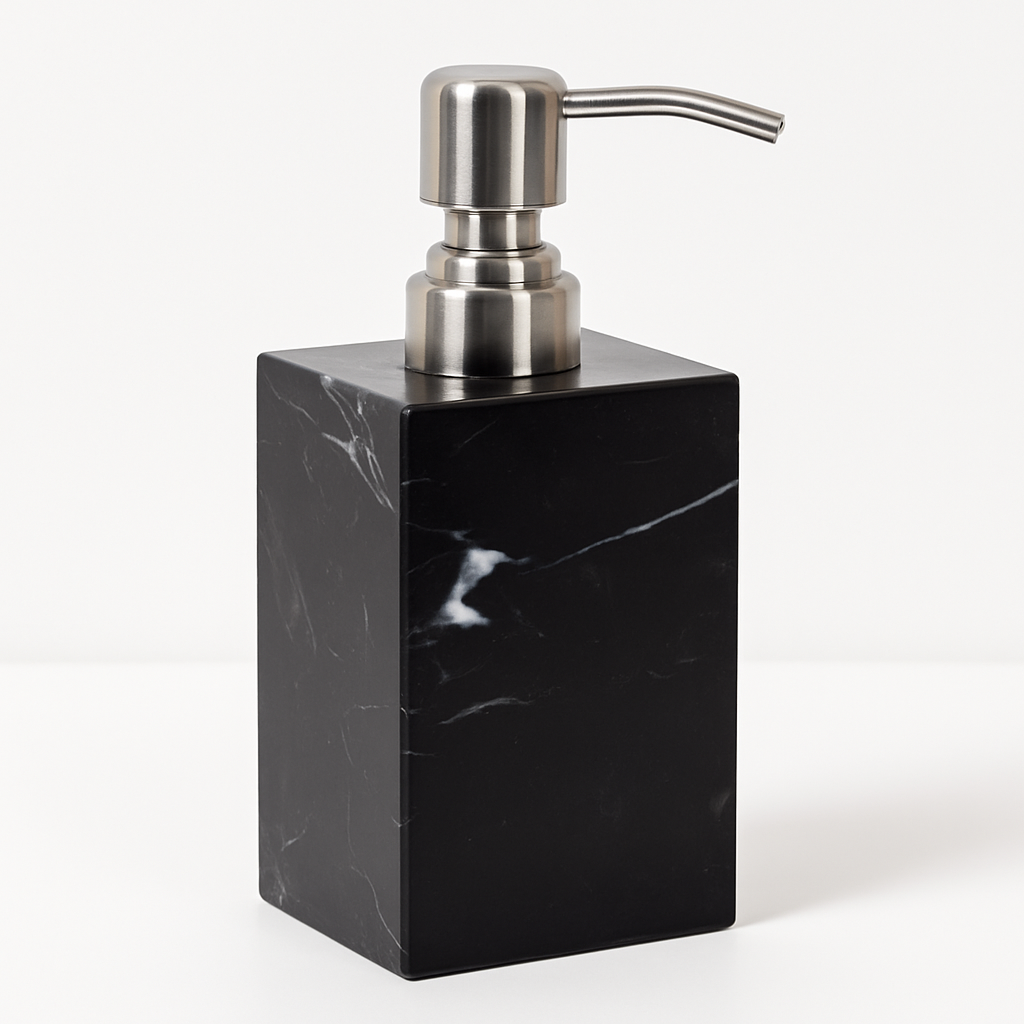 Luxury Marble Soap Dispenser – 1kg Solid Stone with Metal Pump