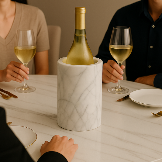 Marble Wine Cooler – Solid Stone Bottle Chiller