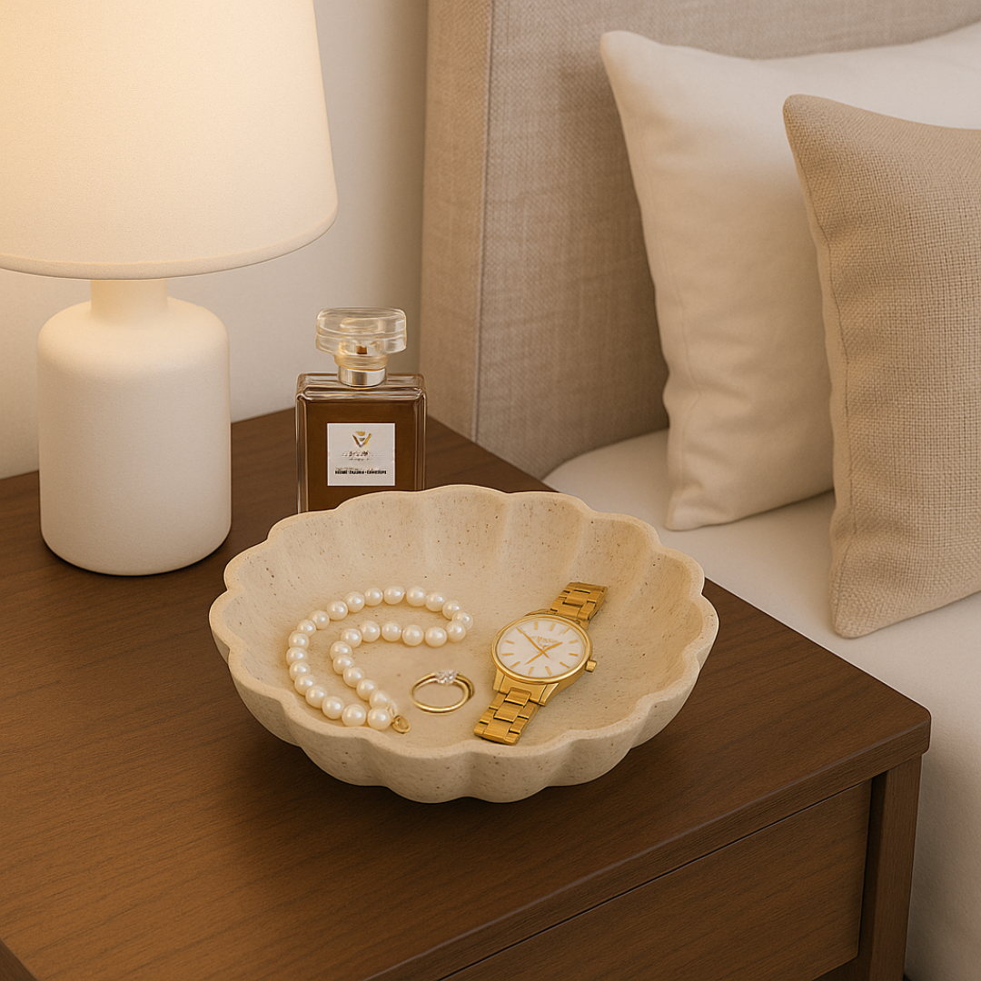 Travertine Scallop Tray