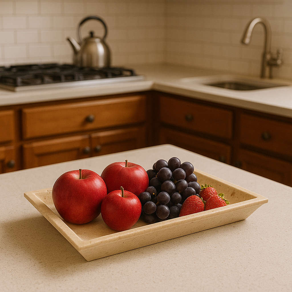 Travertine Rectangular Fruit Tray