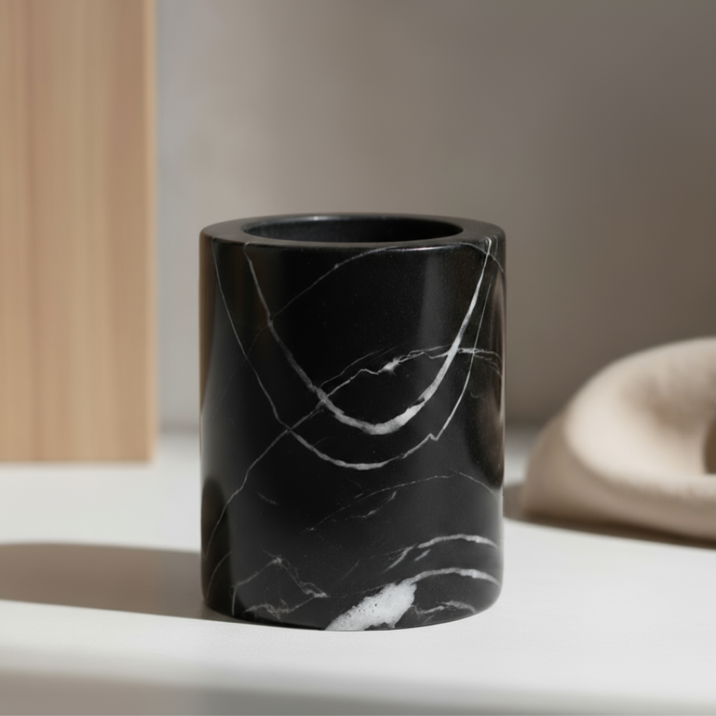 Solenne Marble Storage Cup – Solid Stone Organizer