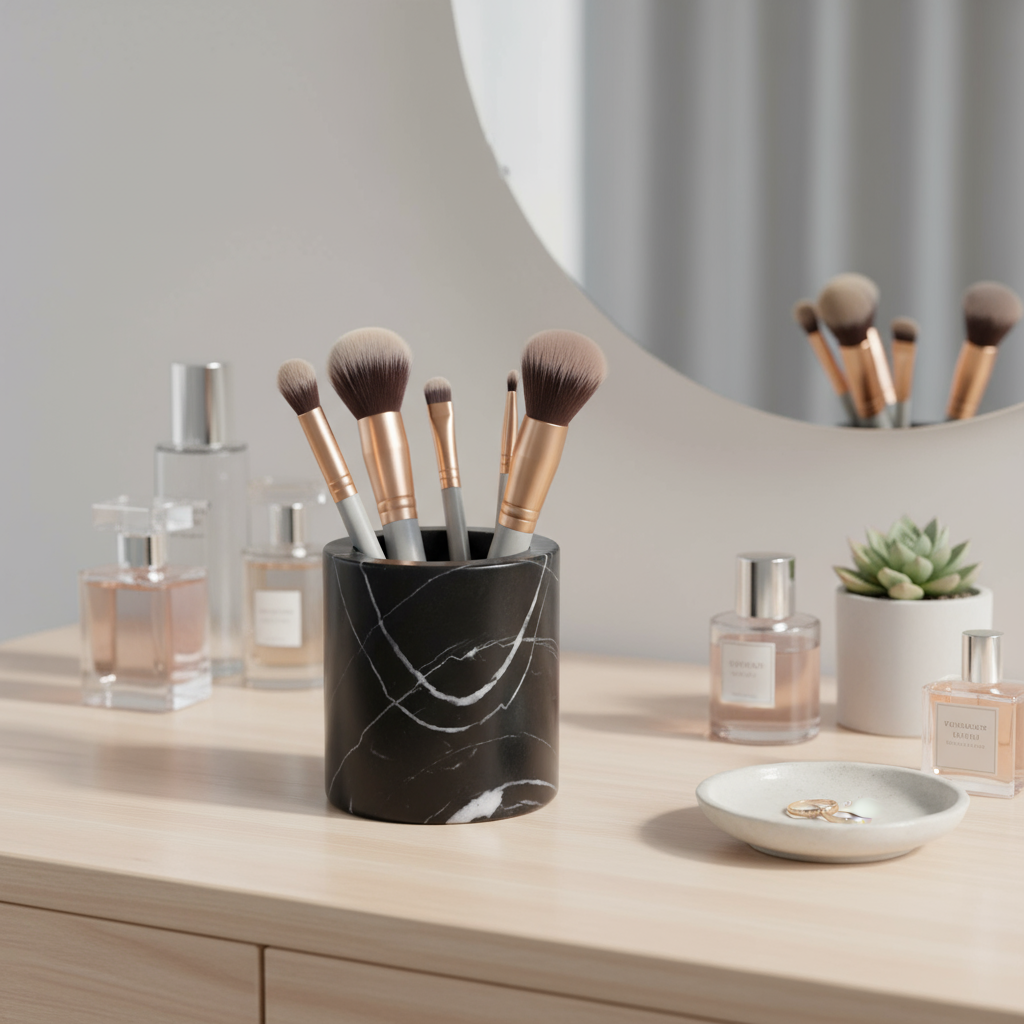 Solenne Marble Storage Cup – Solid Stone Organizer