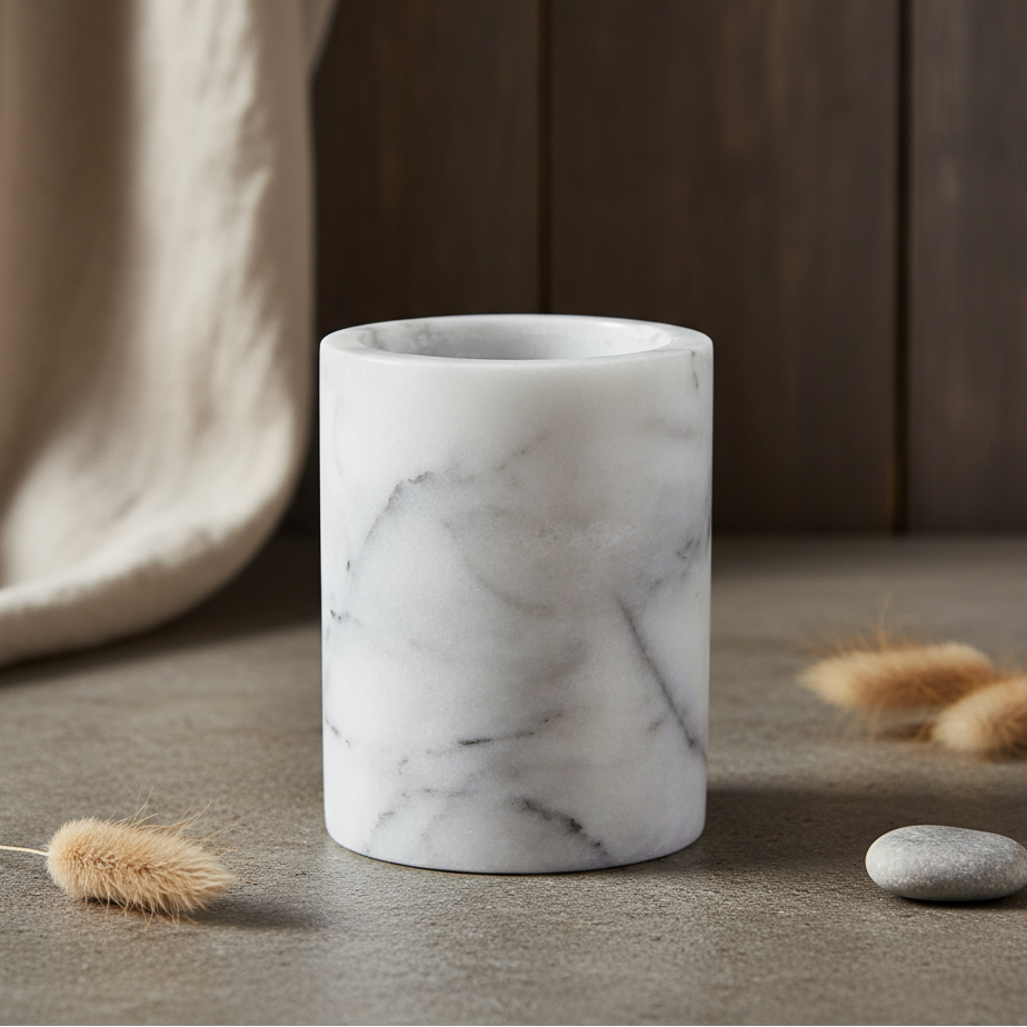 Marquina Marble Storage Cup