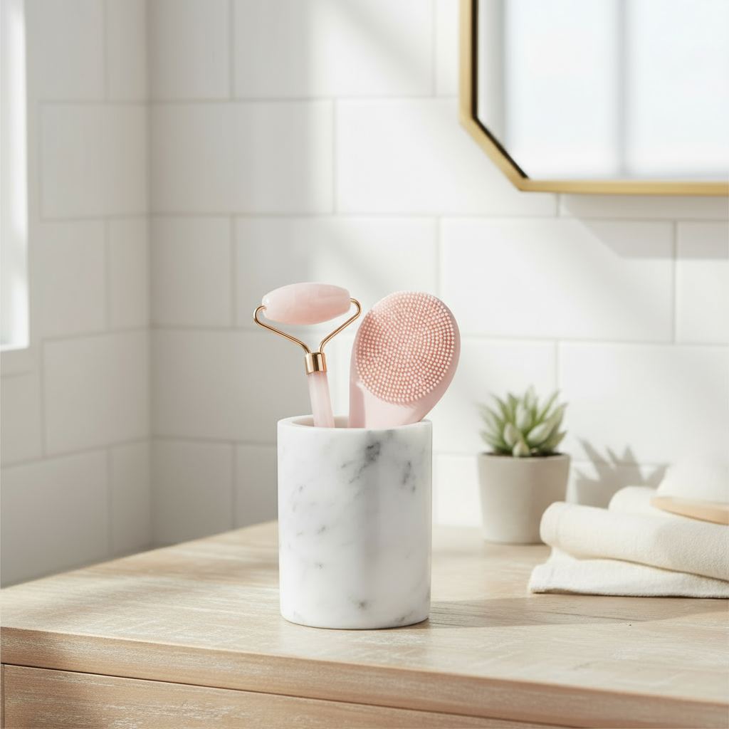 Marquina Marble Storage Cup