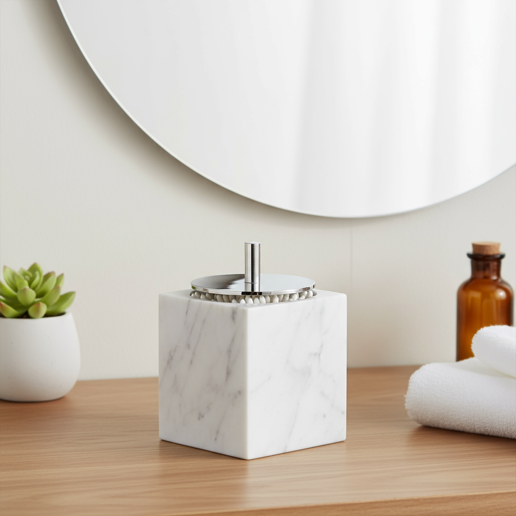 Eterna Marble Cotton Swab Box