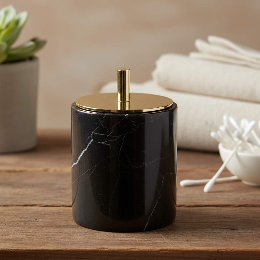 Lumia Marble Cotton Swab Box