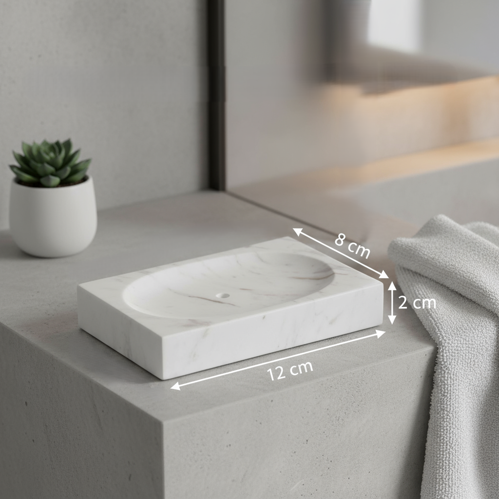 Artisan Marble Soap Dish – Solid Stone Luxury