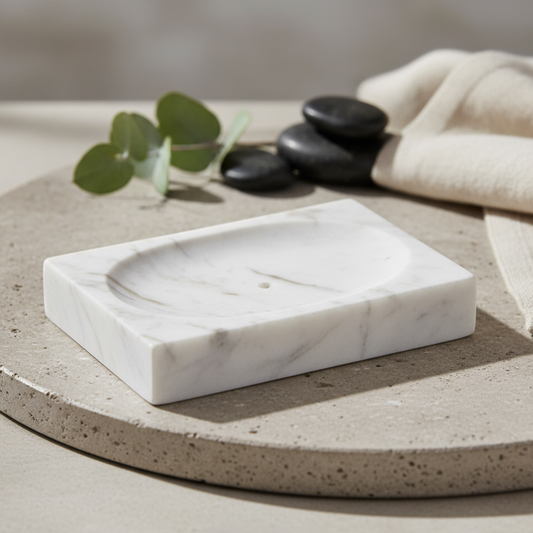 Artisan Marble Soap Dish – Solid Stone Luxury