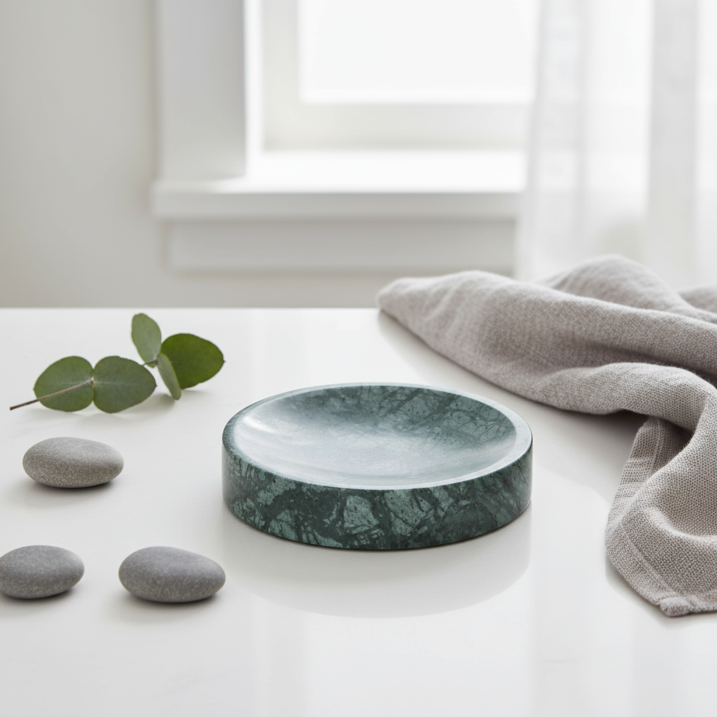 Eterna Round Marble Soap Dish