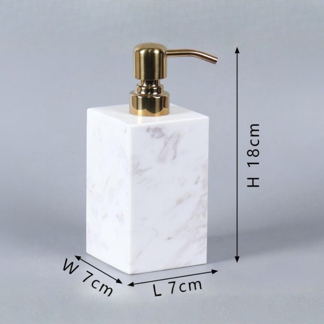 Calviera White Marble Bathroom Set