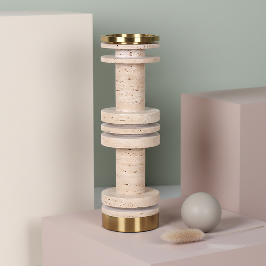 Ravena Solid Stone Candle Holder