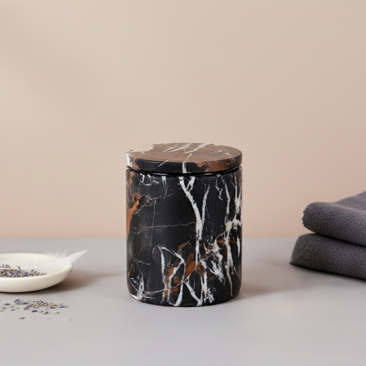 Celestia Solid Marble Aromatherapy Jar - 10 × 13 cm