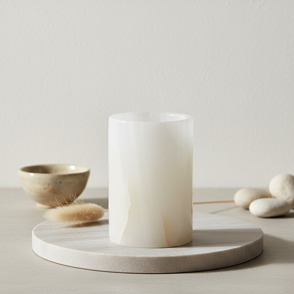Lustra Marble Essence Cylinder Candle Holder