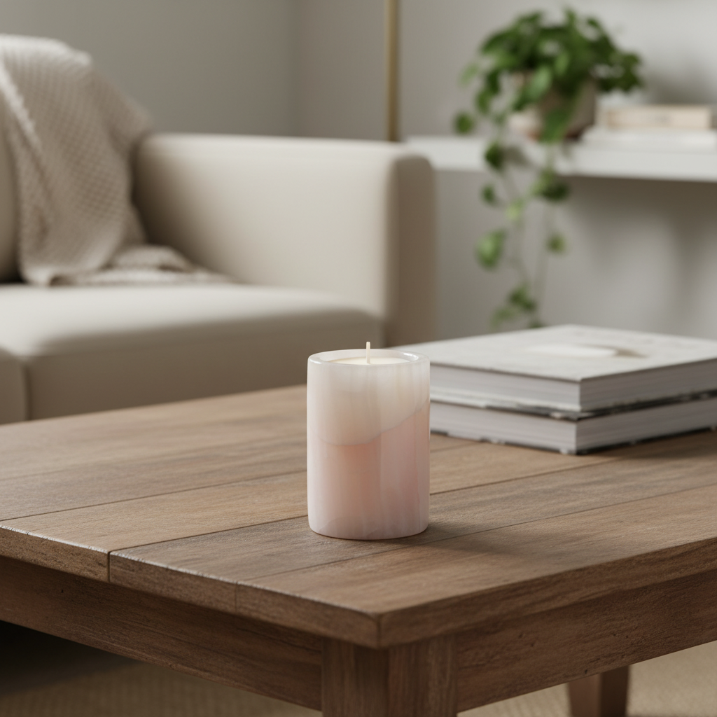 Lustra Marble Essence Cylinder Candle Holder