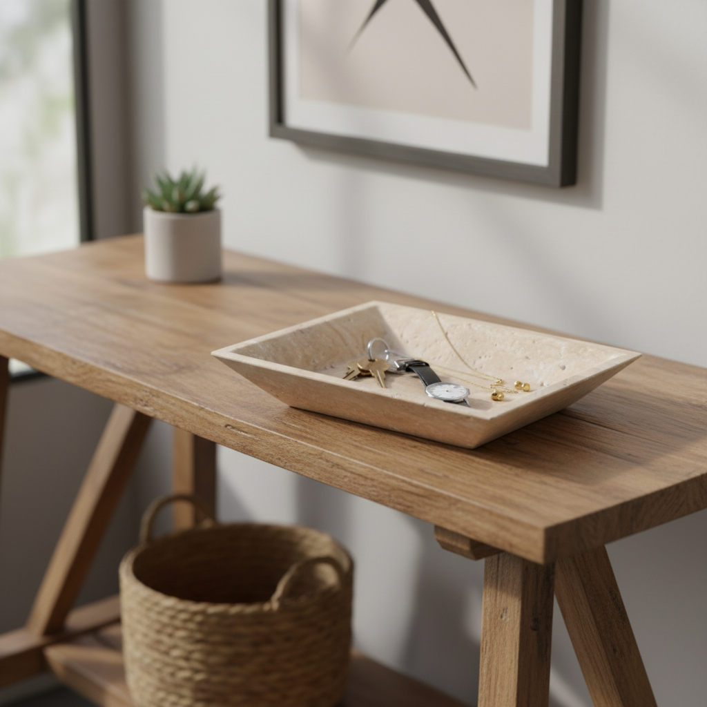 Travertine Rectangular Fruit Tray