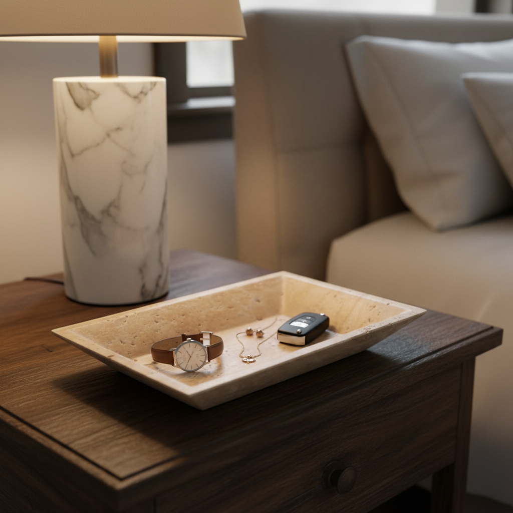 Travertine Rectangular Fruit Tray