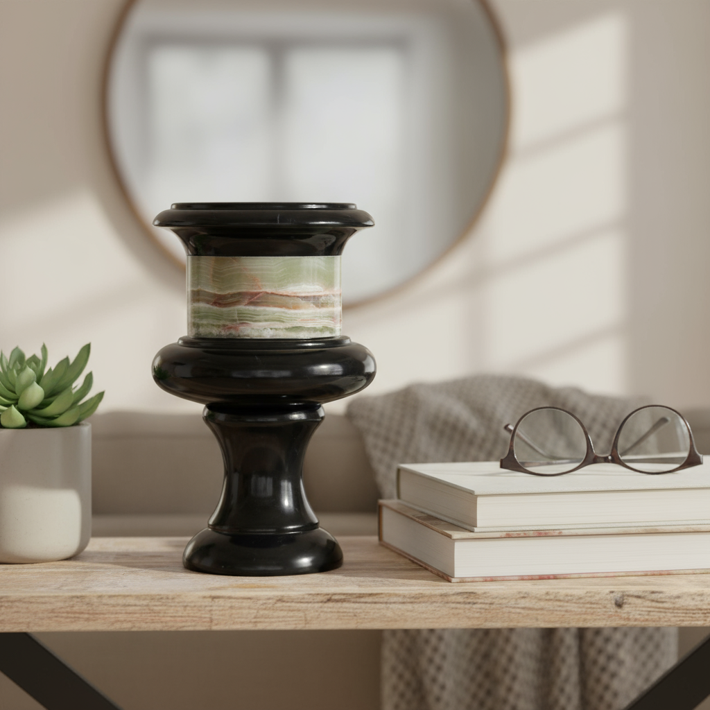 Velora Marble Vase – Pedestal Accent Piece