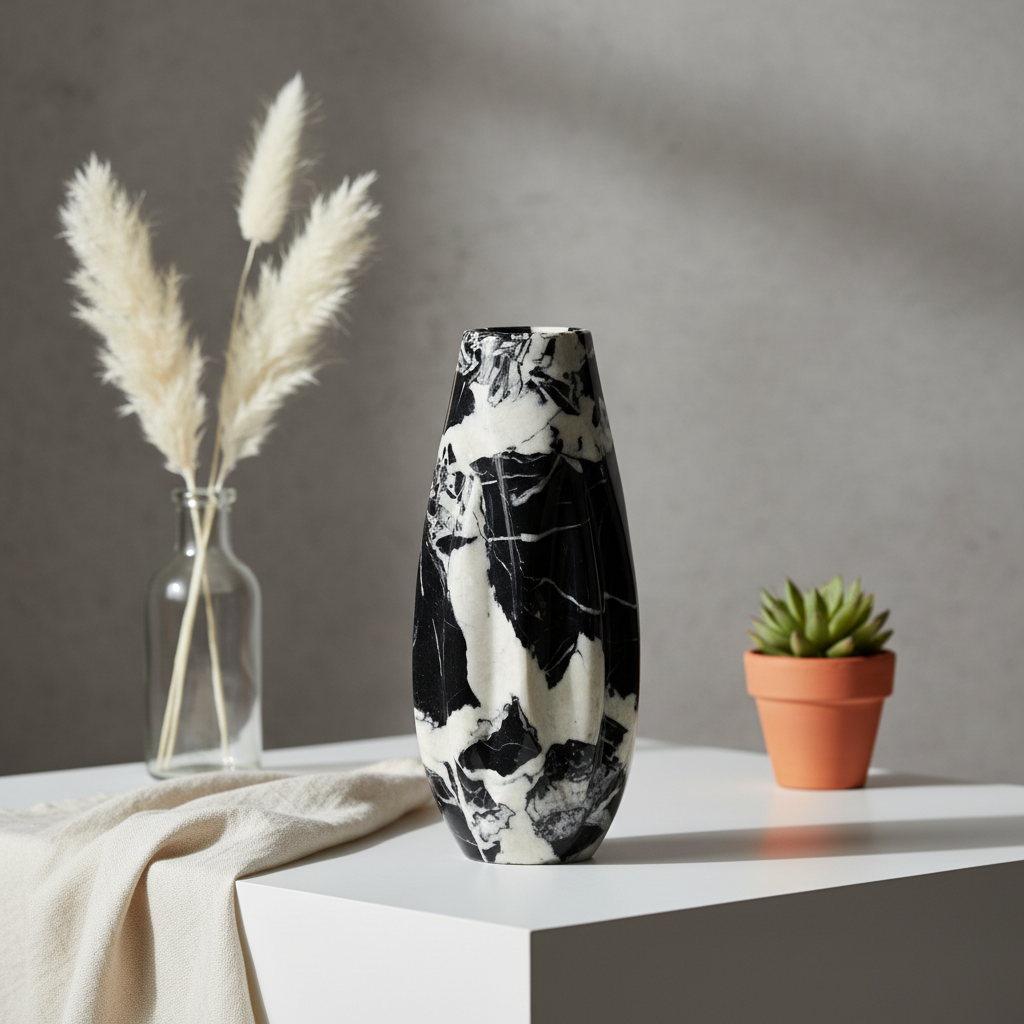 Calyx Marble Vase – Solid Stone Design