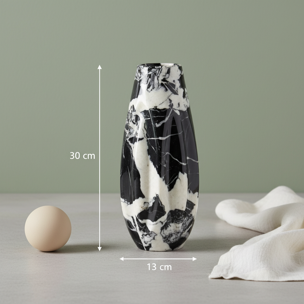 Calyx Marble Vase – Solid Stone Design