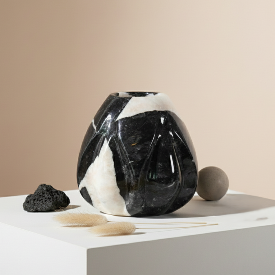 Calyx Marble Vase – Solid Stone Design