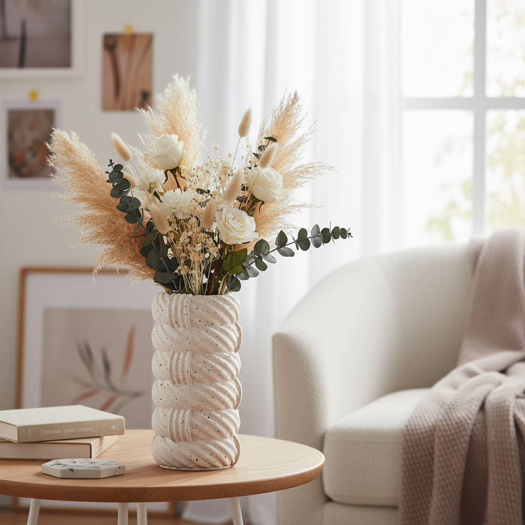 Roma Woven Marble Stone Vase