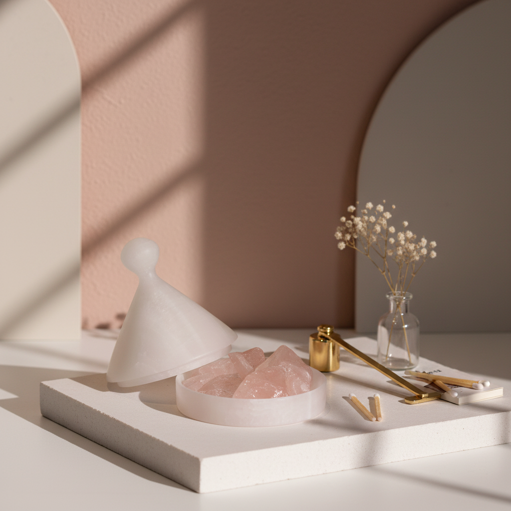 Lucente White Onyx Candle Jar