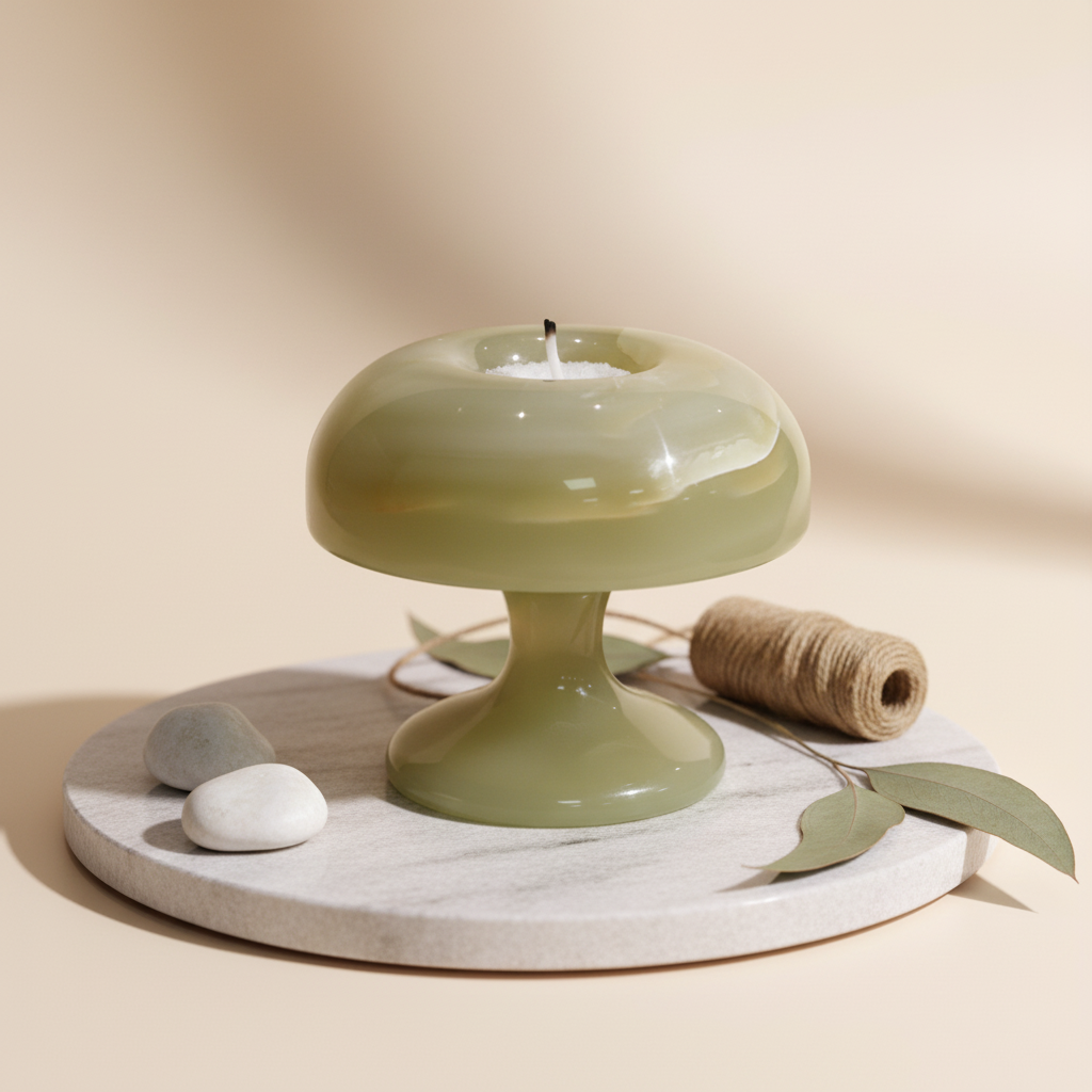 Velluto Onyx Candle Holder – Handcrafted Stone Luminaire