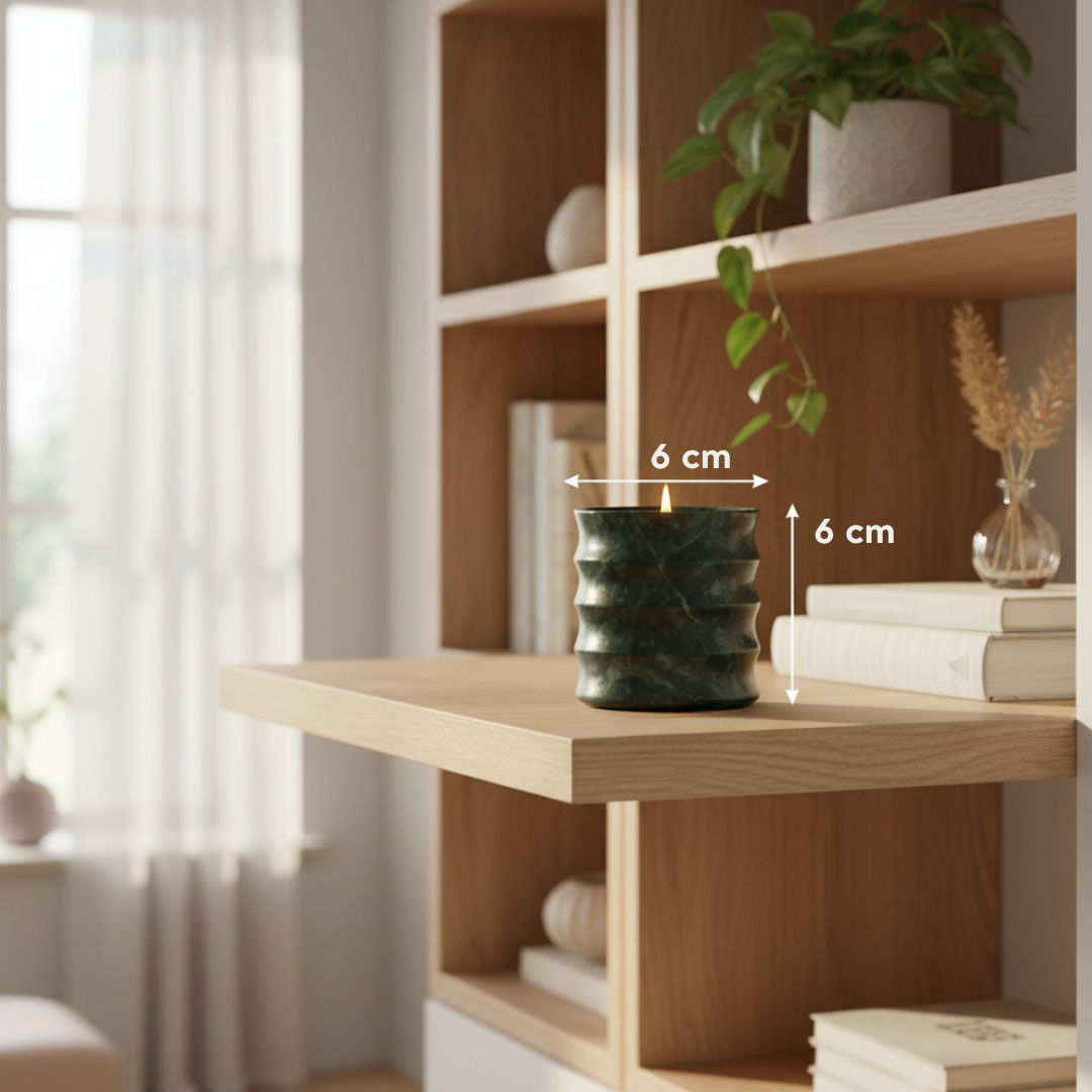 Verde Lume Marble Candle Jar