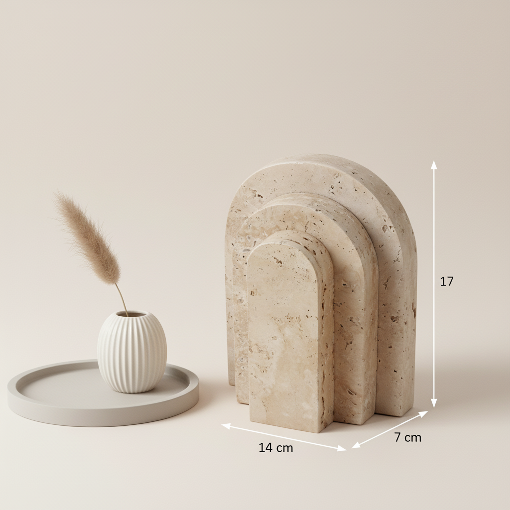 Sculptura Marble Accent Ornaments – Solid Stone Modern Décor
