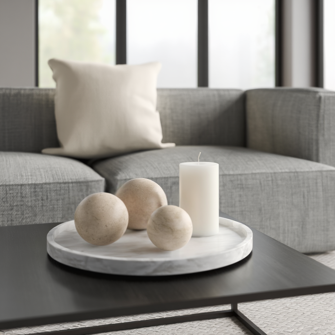 Timeless Marble Orb – Solid Stone Decorative Sphere