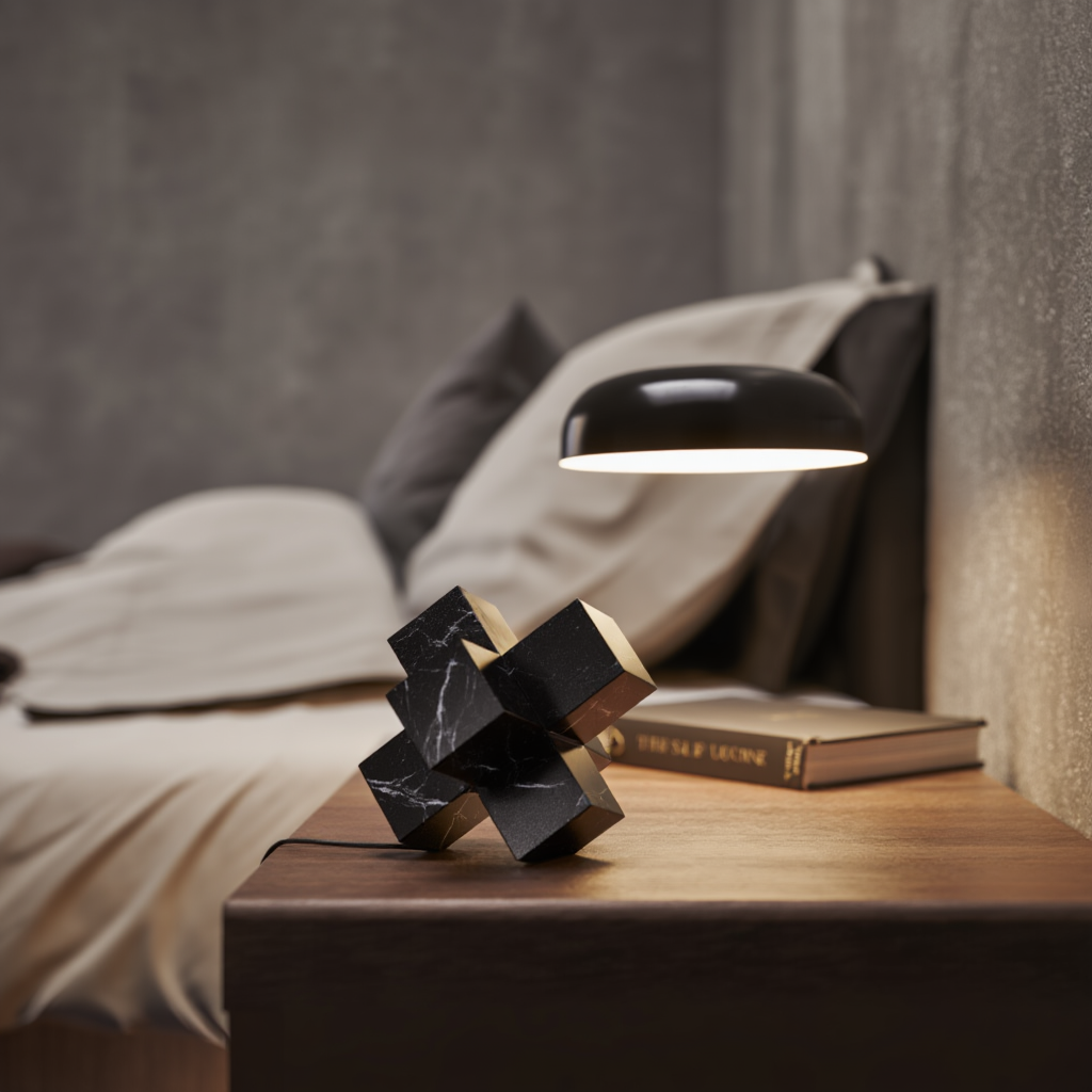 Sculpted Marble Cross Block