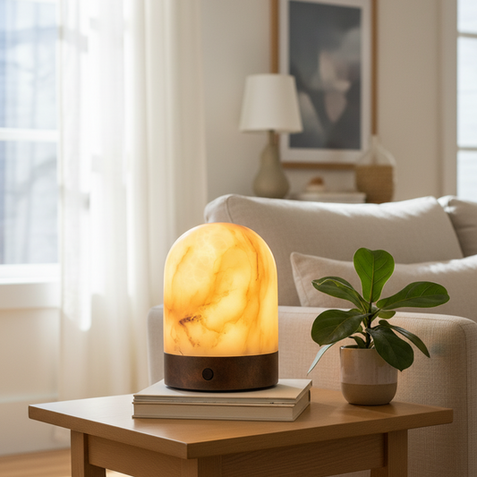 Aurelia Marble Dome Lamp – Wireless Solid Stone Design Light