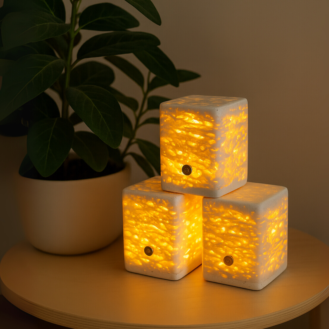 Luma Marble Cube Lamp – Solid Stone Ambient Light