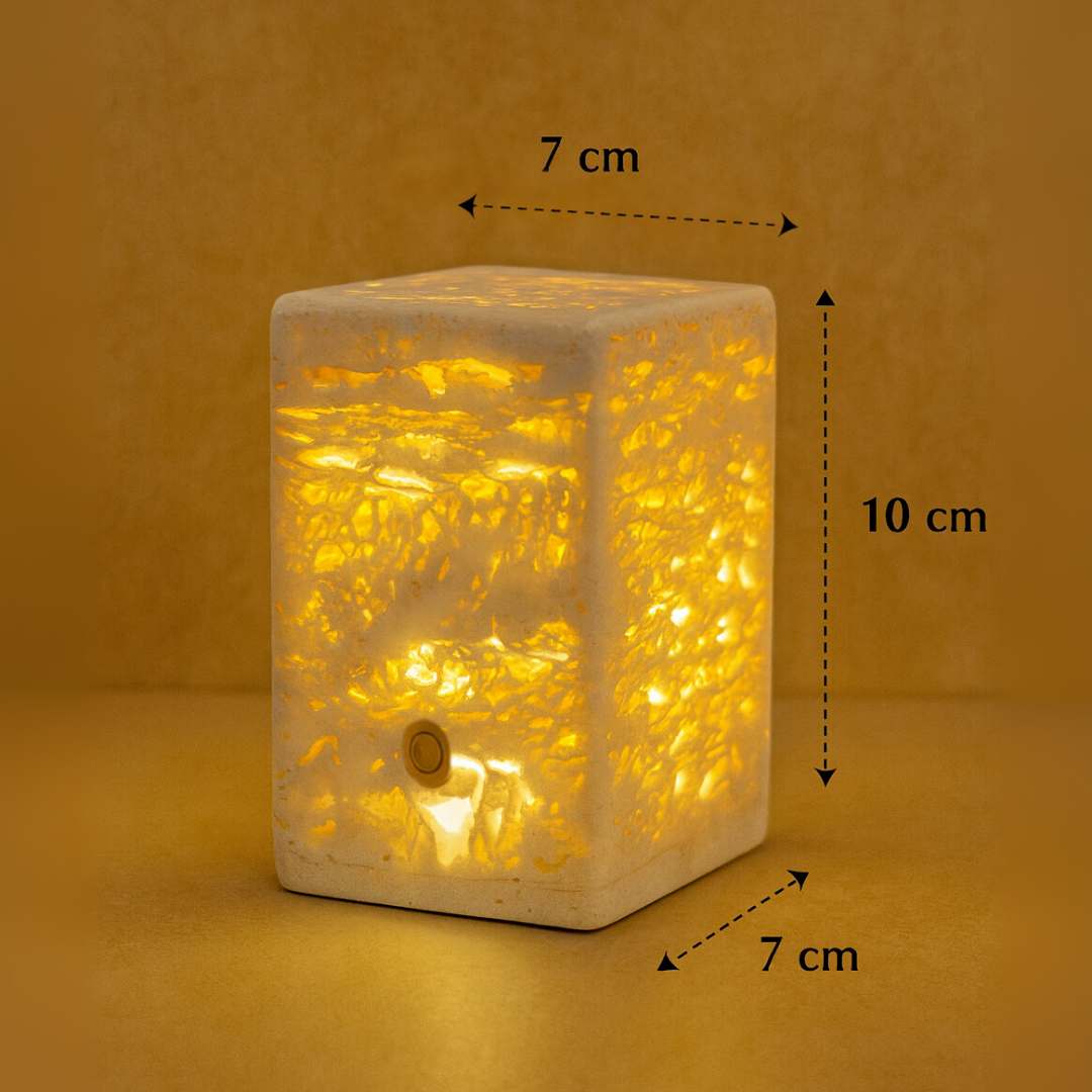Luma Marble Cube Lamp – Solid Stone Ambient Light
