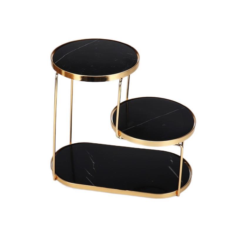 Regalia Oval Marble Double Tray